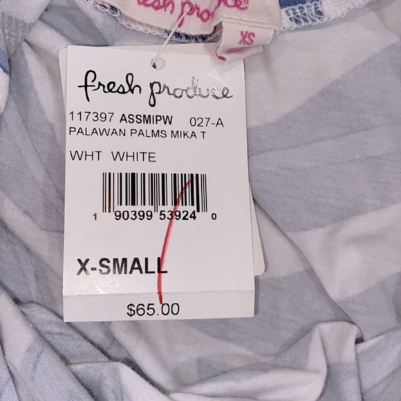 Fresh Produce blue top size xsmall new with tags - Picture 6 of 7